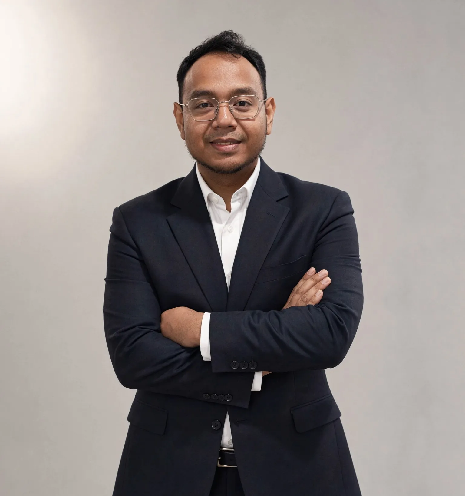 Iskandar Danial, pengasas MSDI, berdiri dengan tangan bersilang